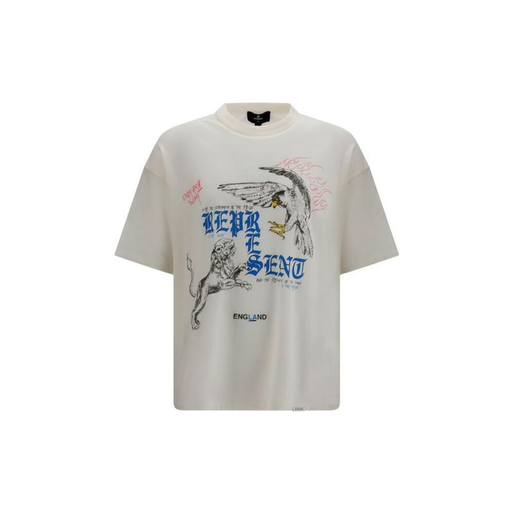 Represent Beige Cotton Men's T-Shirt